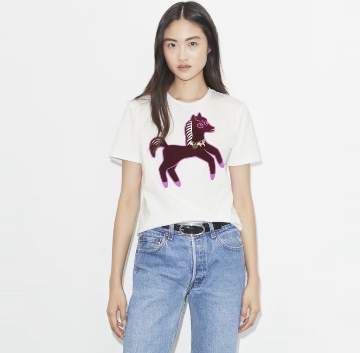 Áo thun cotton Pony