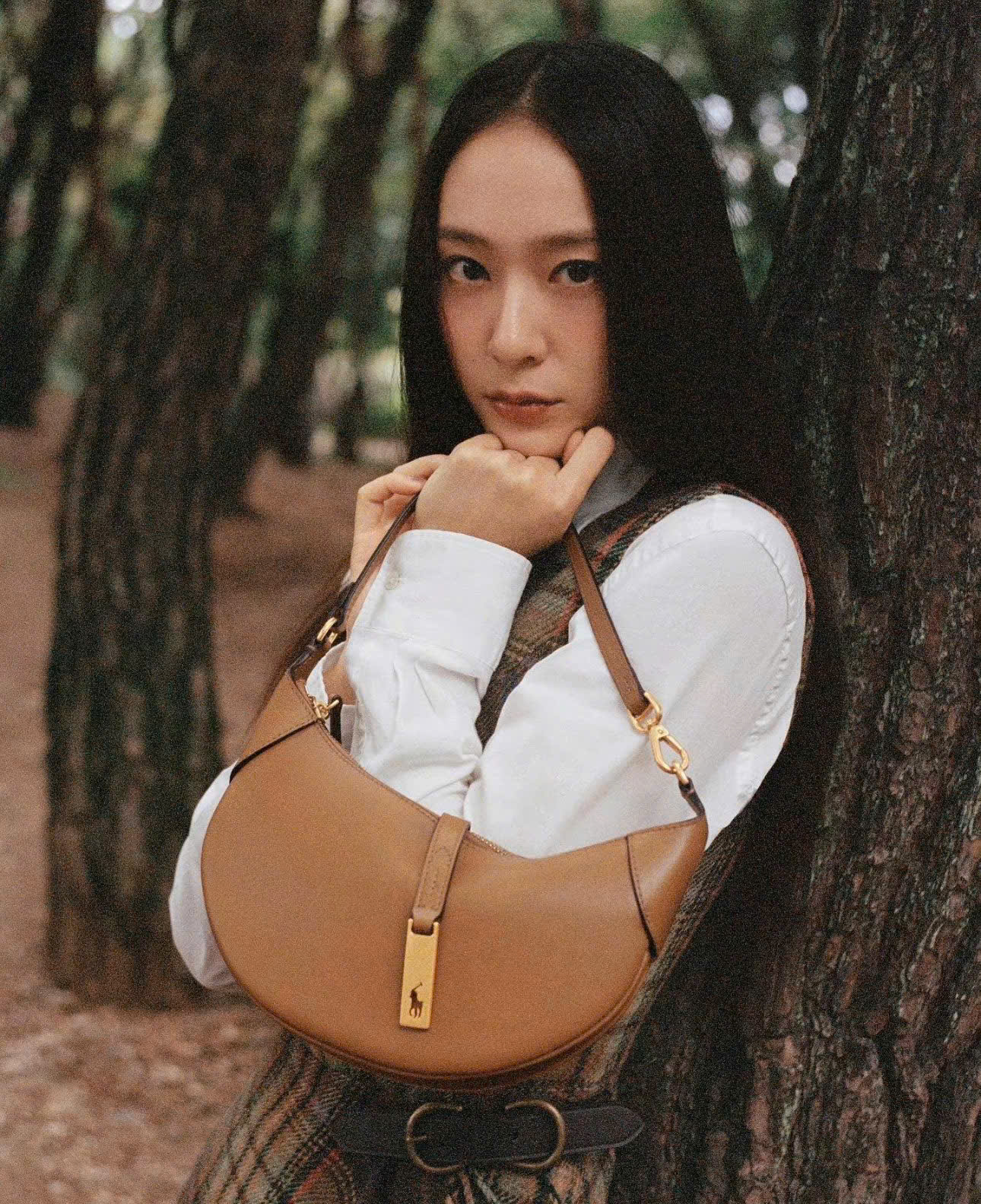 Túi Polo ID calfskin mini shoulder bag
