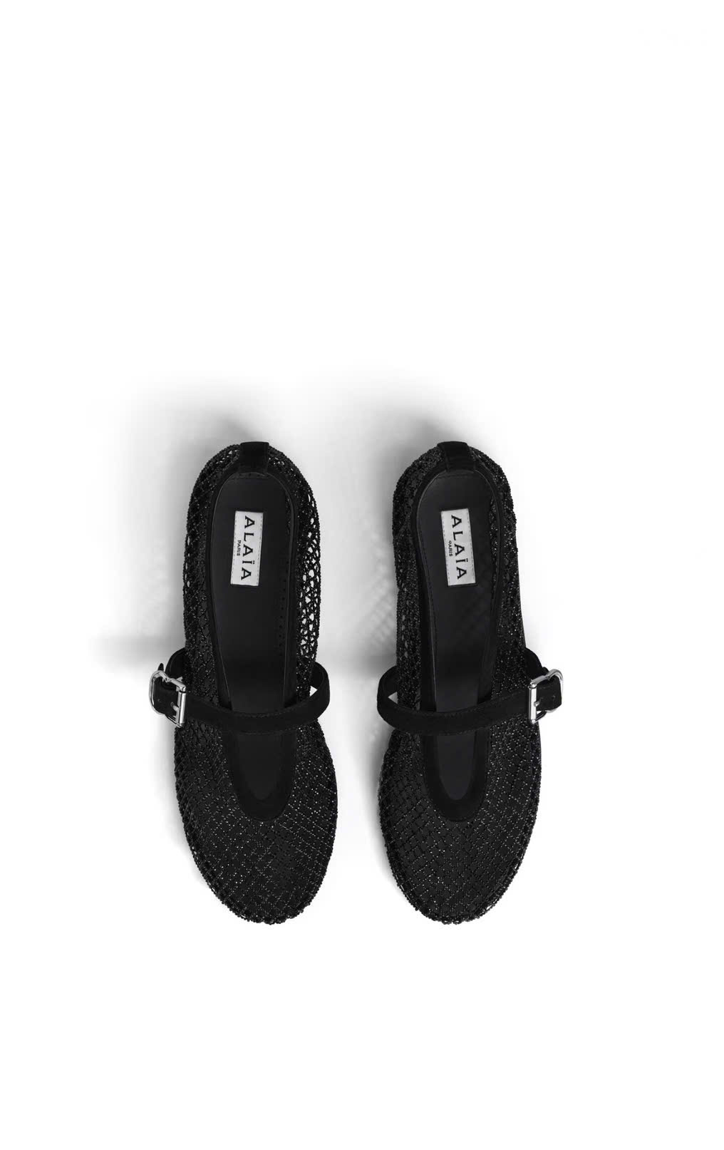Giày ALAIA Beaded mesh Ballerinas Flats - Bản bling
