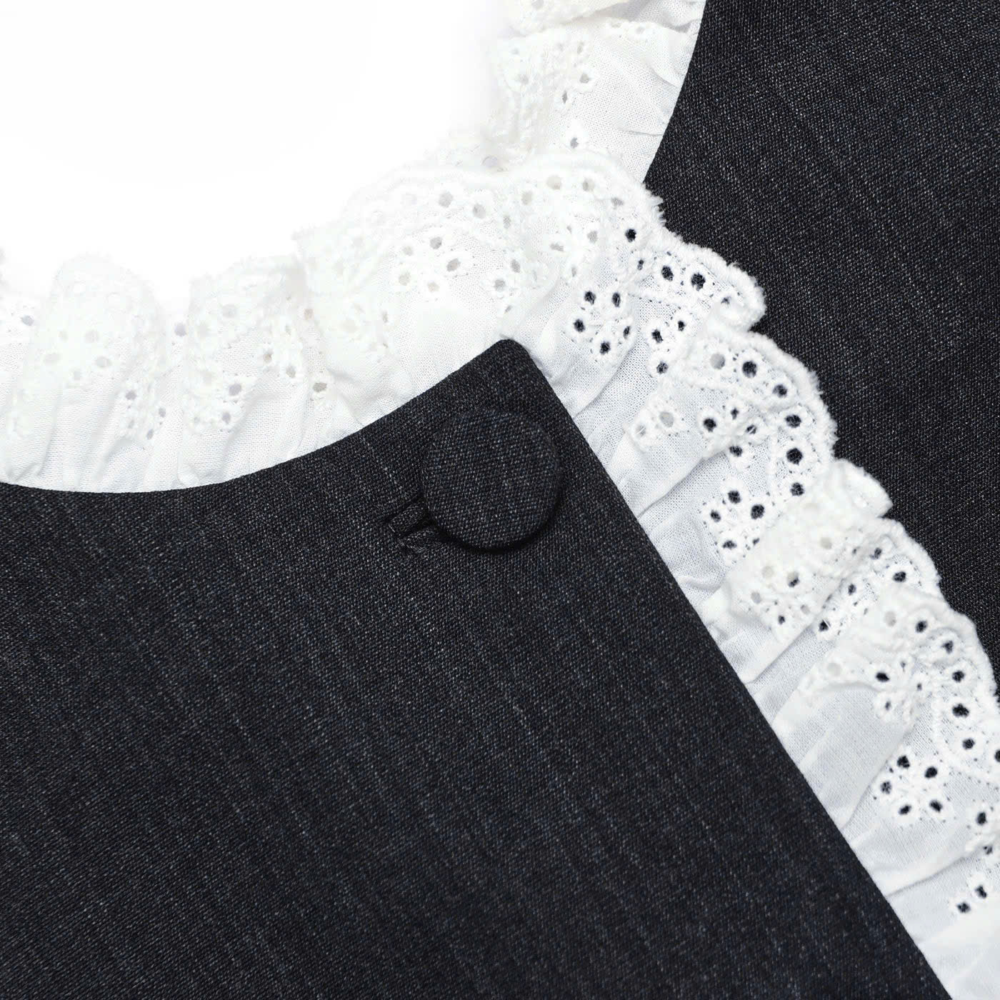 VÁY NGẮN XẾP LY BẰNG VẢI COTTON MÀU XÁM