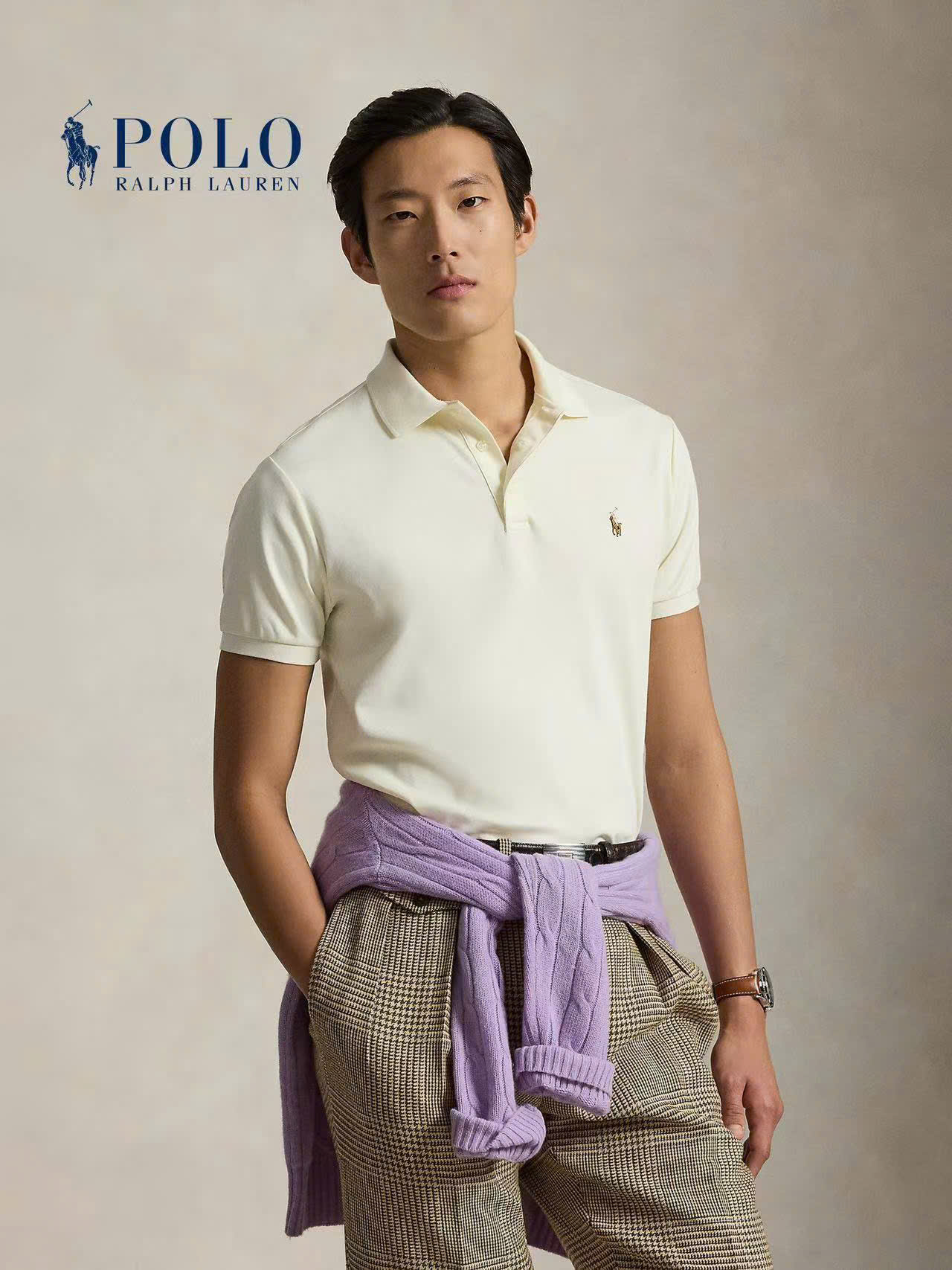 Áo nam Polo RL cổ bẻ logo thêu màu