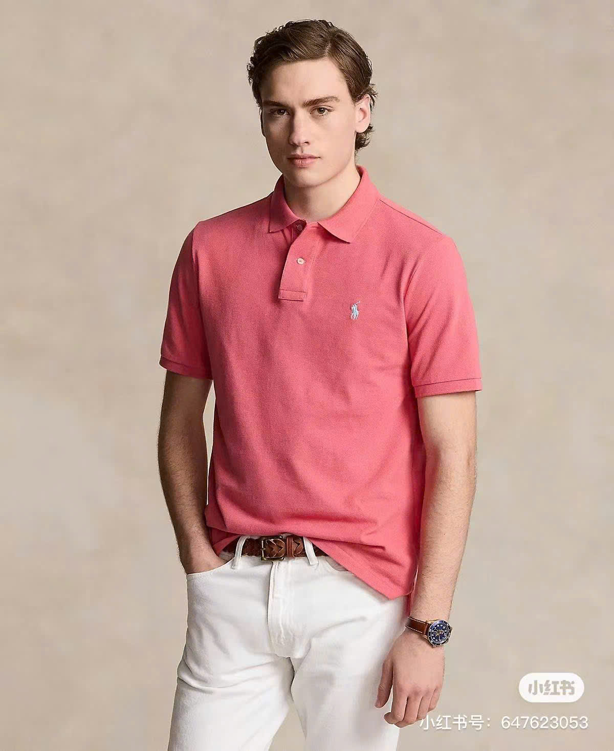 Áo nam Polo RL cổ bẻ logo thêu màu