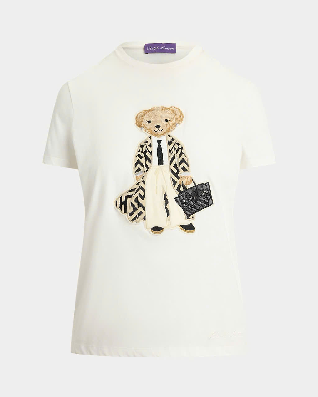 Tshirt Polo gấu mặc áo trenchcoat ZicZac