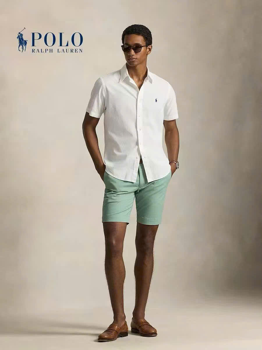 Sơ mi nam Polo RL ngắn tay 100% COTTON 5 màu