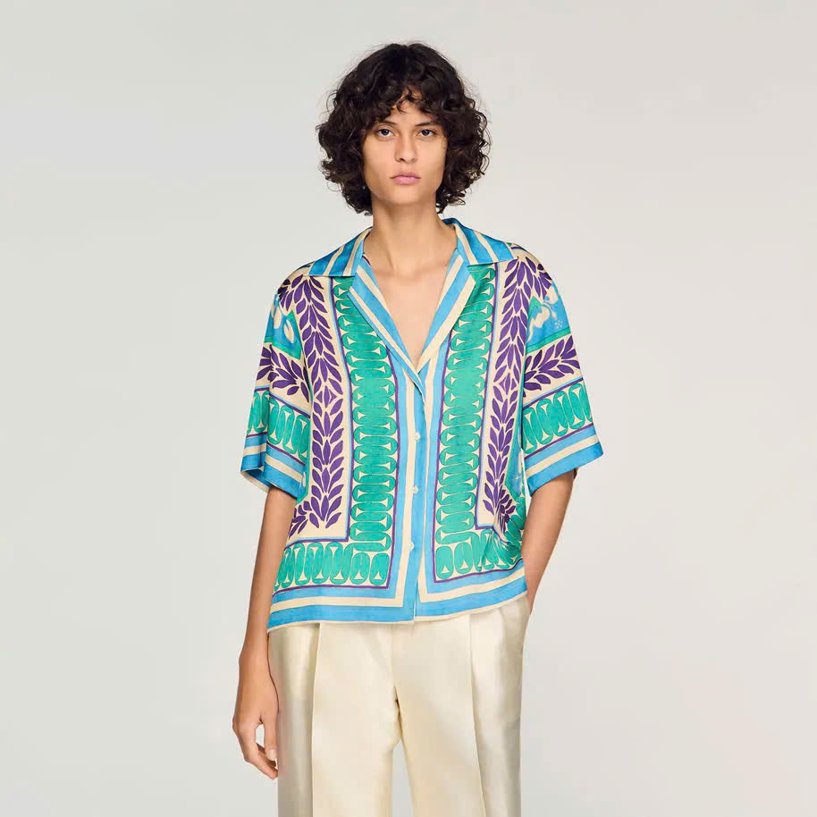 Áo sơ mi in hoạ tiết floral