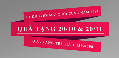 [Khuyến mại] Quà tặng 20/10 & 20/11