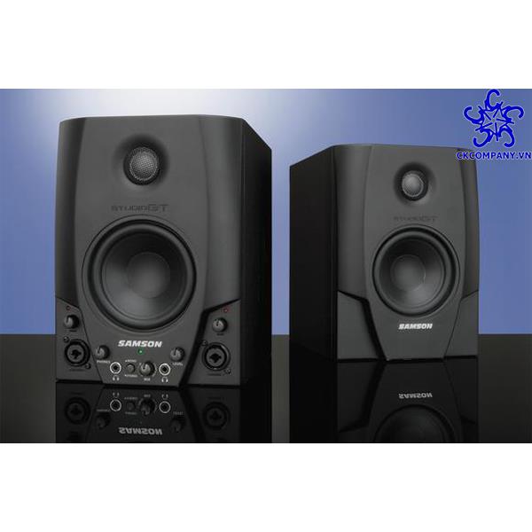 Alto-falantes monitor Samson Studio GT ativo USB AUX sistema de áudio  profissional preto testado