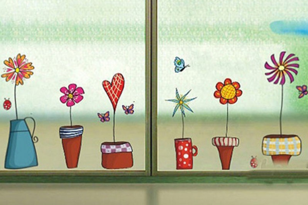 decal dán cửa kính phòng ngủ