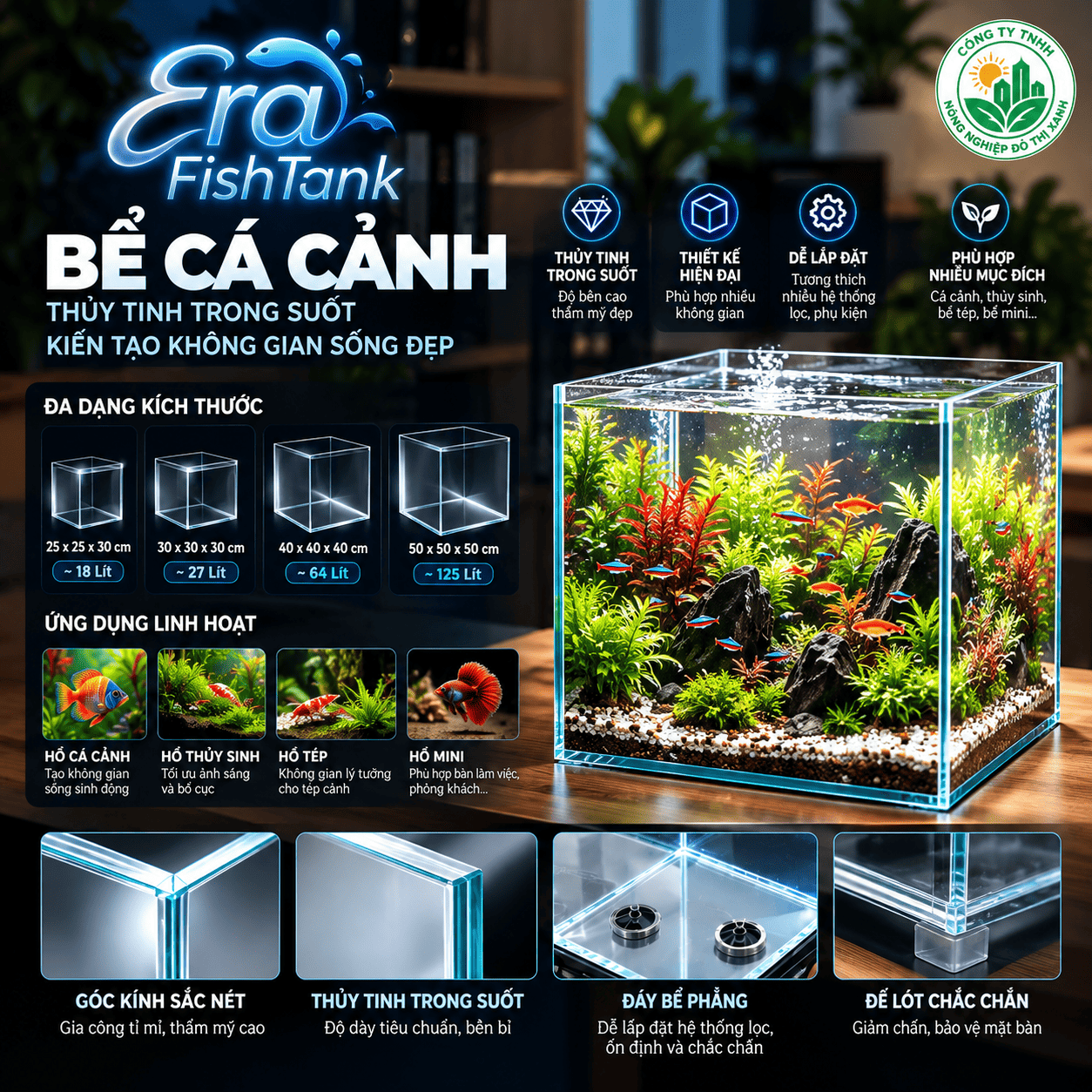 HỒ CÁ NHẬP ERA FISH TANK