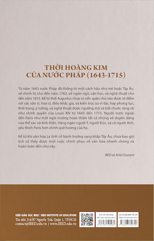 Bộ Sách Lịch Sử Văn Minh Thế Giới - Phần VIII (4 tập): Thời đại Louis XIV - Will & Ariel Durant