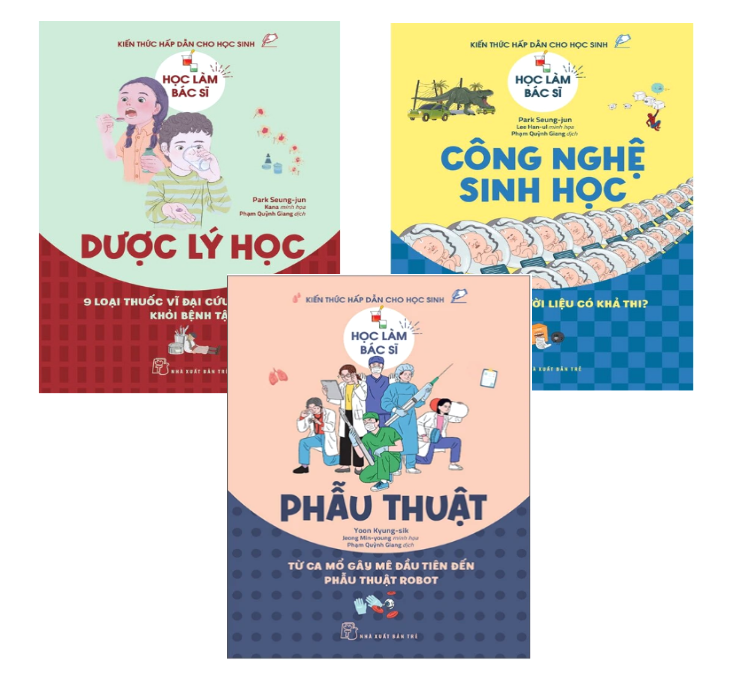 Combo (3 Cuốn Sách) Học Làm Bác Sĩ: Dược Lý Học - Phẫu Thuật - Công Nghệ Sinh Học