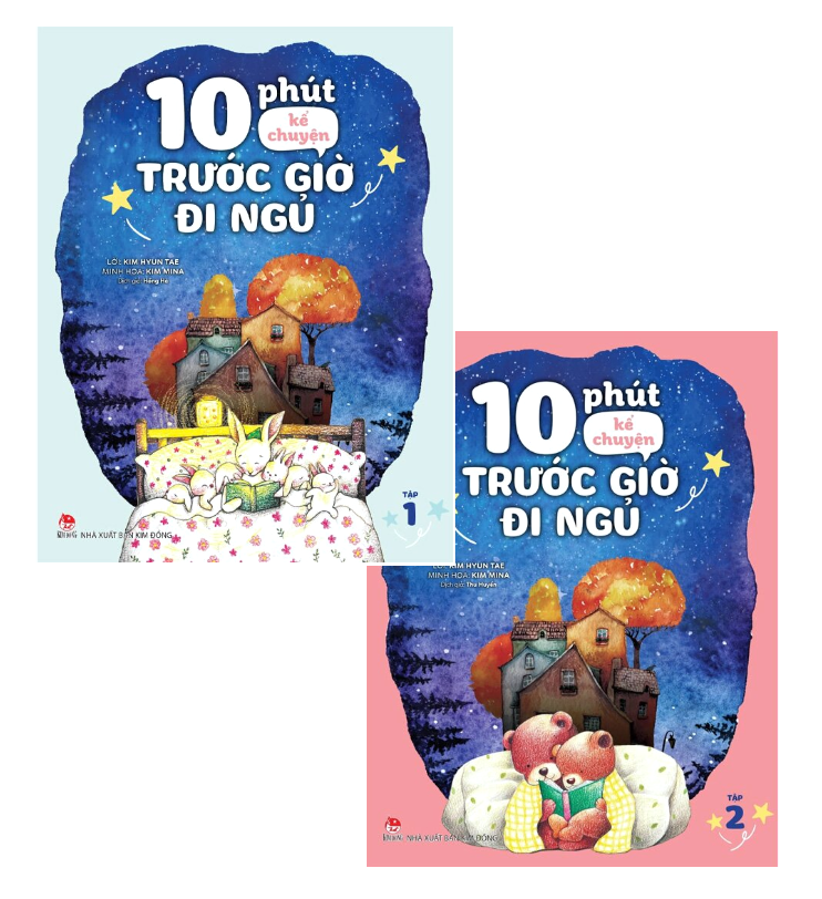 Combo (2 Cuốn Sách) 10 Phút Kể Chuyện Trước Giờ Đi Ngủ (Tập 1, 2) Kim Hyun Tae, Kim Mina