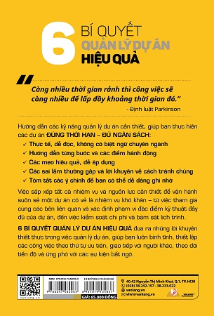 Sách 6 Bí Quyết Quản Lý Dự Án Hiệu Quả - Bloomsbury Publishing