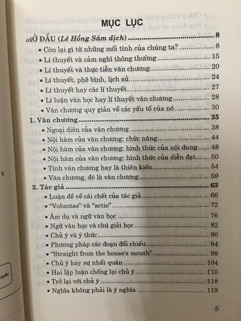 Bản mệnh của lý thuyết, văn chương và cảm nghĩ thông thường