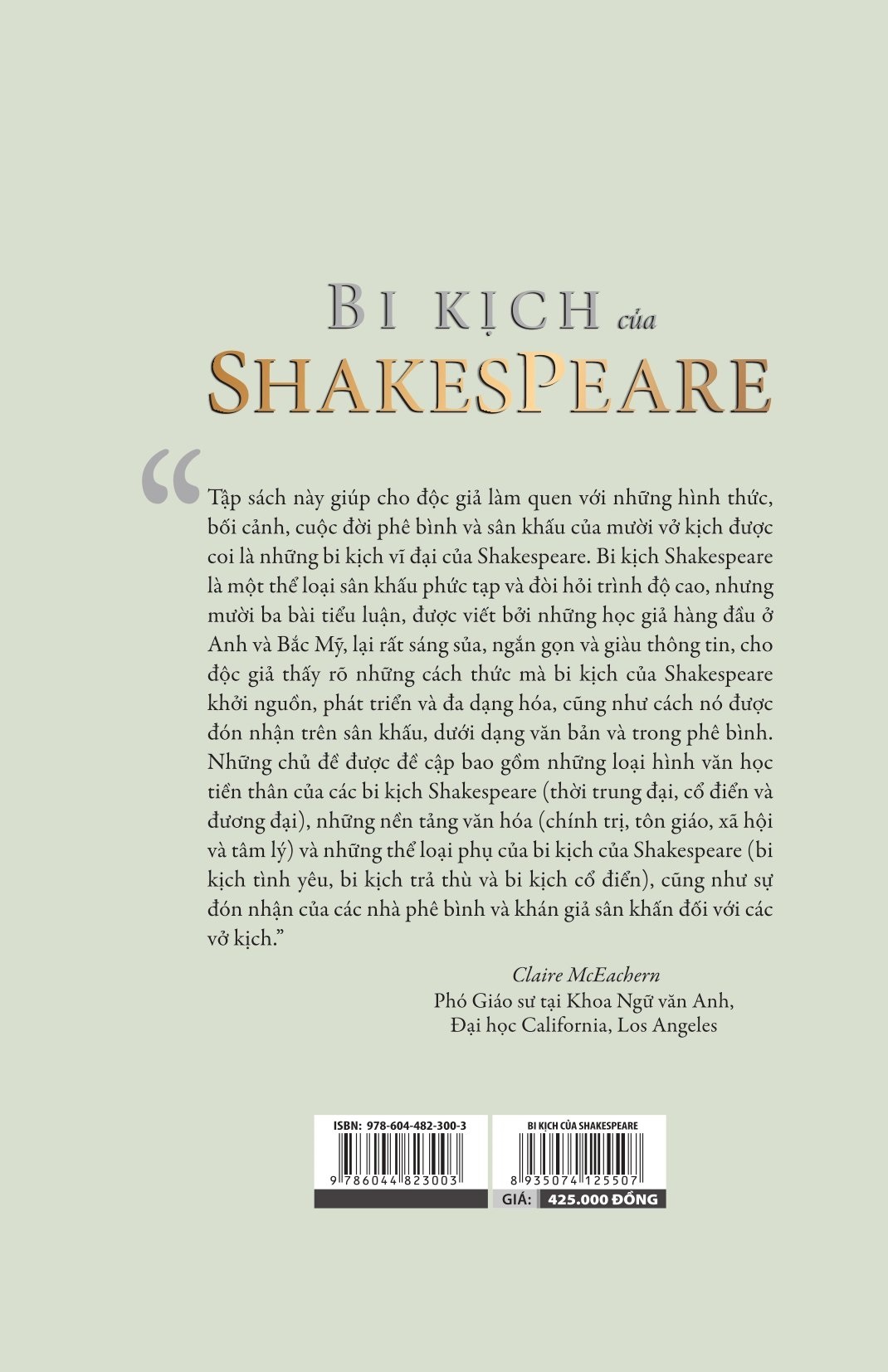 Bi kịch của Shakespeare (The Cambridge Companion to Shakespearean Tragedy - Claire McEachern)