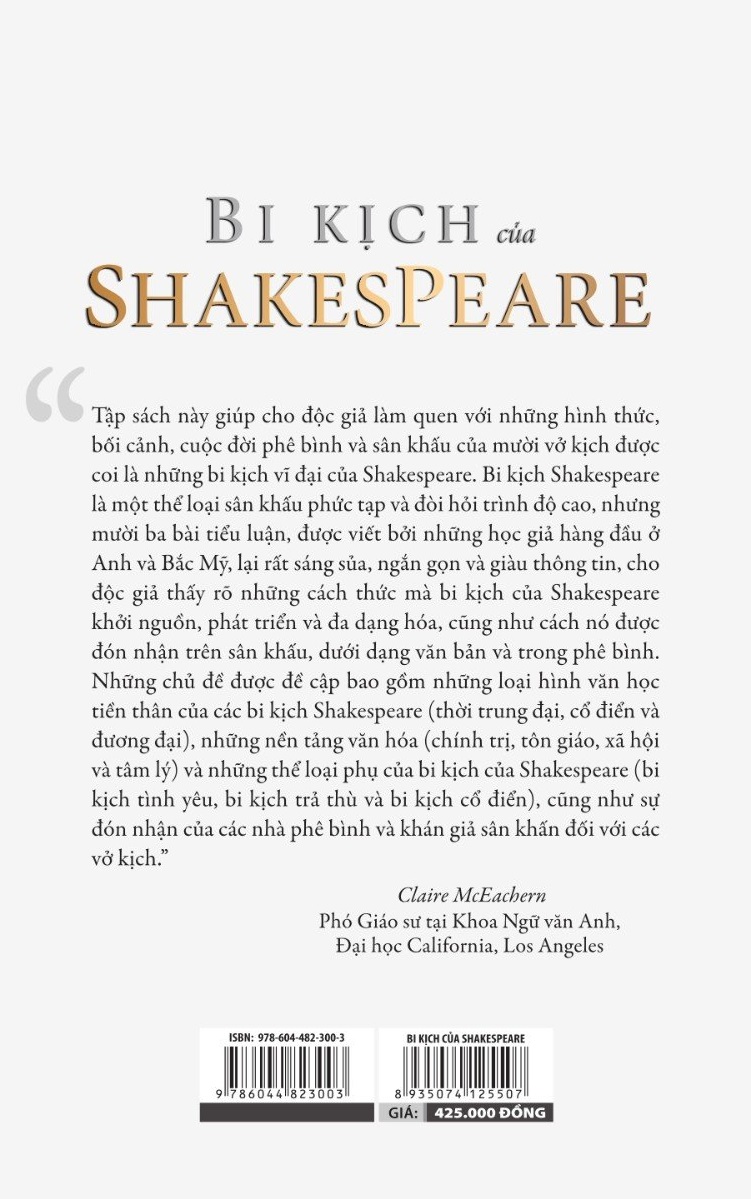 Bi kịch của Shakespeare (The Cambridge Companion to Shakespearean Tragedy - Claire McEachern)