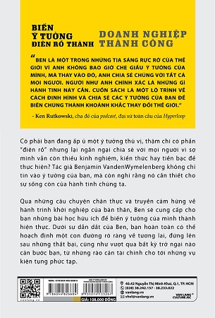 Sách Biến ý Tưởng Điên rồ Thành Doanh Nghiệp Thành Công - Benjamin VandenWymelenberg