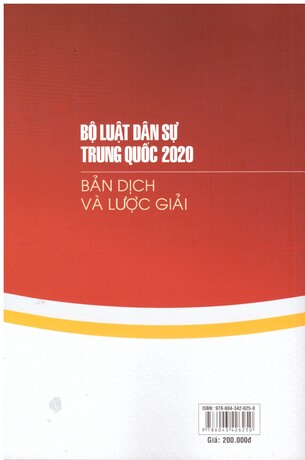 Bộ Luật Dân Sự Trung Quốc 2020 - Bản dịch và lược giải