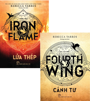Combo (2 Cuốn Sách) Lửa Thép - Iron Flame + Cánh Tư - Fourth Wing (Rebecca Yarros)