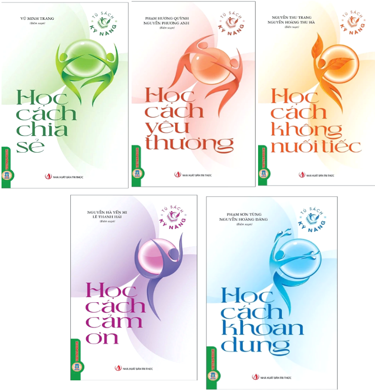 Combo (5 Cuốn Sách) Tủ Sách Kỹ Năng: Học Cách Chia Sẻ + Học Cách Cảm Ơn + Học Cách Khoan Dung + Học Cách Không Nuối Tiếc +  Học Cách Yêu Thương 