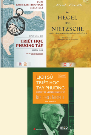 Combo 3 Cuốn Sách Lịch Sử Triết Học Tây Phương (Bìa Cứng) + Từ Hegel Đến Nietzsche - Cuộc Cách Mạng Tư Tưởng Thế Kỷ XIX + Các Vấn Đề Triết Học Phương Tây Hiện Đại - Bertrand Russell, Karl Lowith, Y.K.Melville