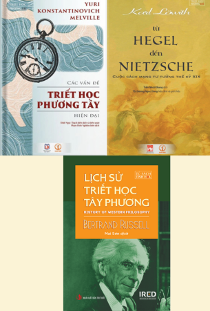 Combo 3 Cuốn Sách Lịch Sử Triết Học Tây Phương (Bìa Cứng) + Từ Hegel Đến Nietzsche - Cuộc Cách Mạng Tư Tưởng Thế Kỷ XIX + Các Vấn Đề Triết Học Phương Tây Hiện Đại -  Bertrand Russell, Karl Lowith, Y.K.Melville