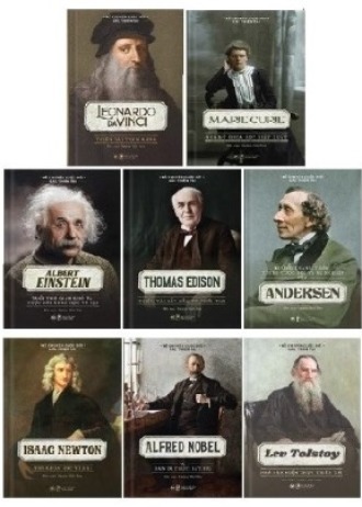 Elbert Einstein + Thomas Edison + Andersen + Leonardo Da Vinci + Marie Curie + Lev Tolstoy + Isaac Newton + Alfred Nobel