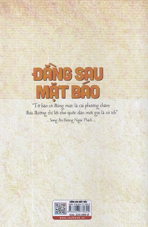 Đằng Sau Mặt Báo - Hồi Ký Chân Dung Báo Chí Việt Buổi Ban Đầu Đến 1945 - Trần Đình Ba