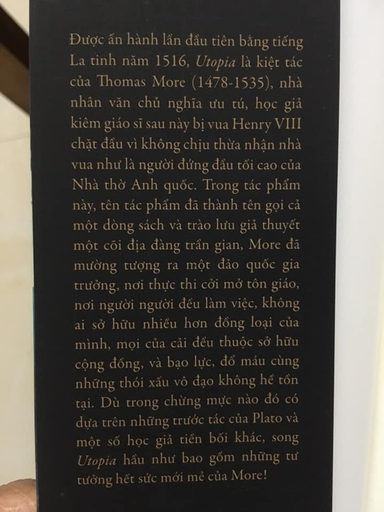 sách Utopia - Địa Đàng Trần Gian - Thomas More