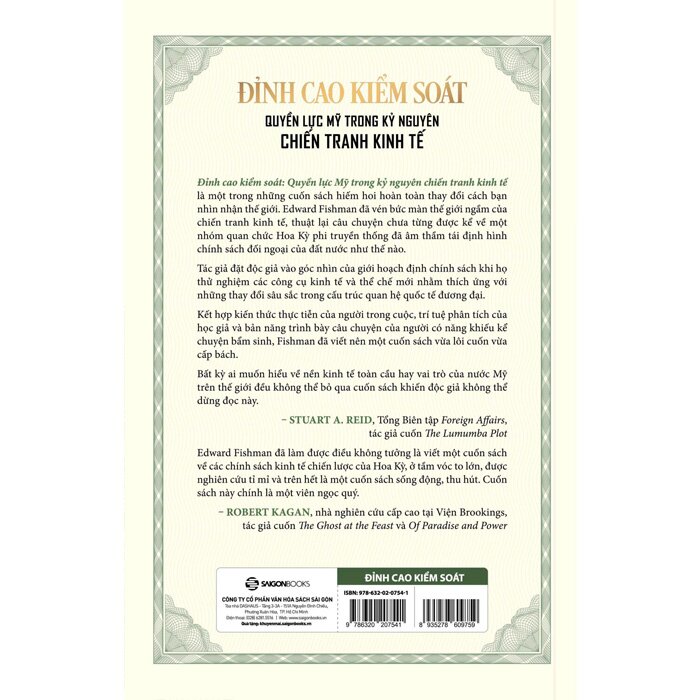 Đỉnh Cao Kiểm Soát - Quyền Lực Mỹ Trong Kỷ Nguyên Chiến Tranh Kinh Tế - Edward Fishman