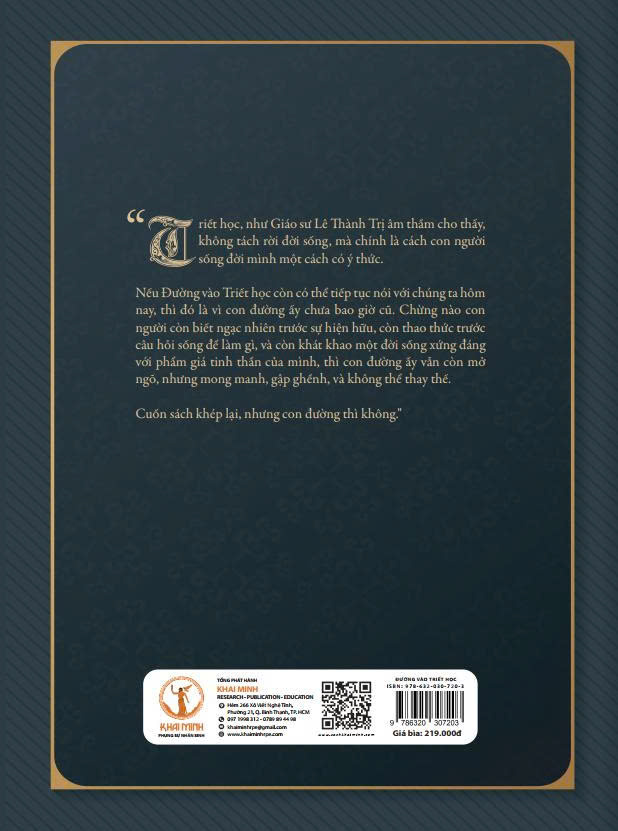 Đường vào triết học - Giáo sư Lê Thành Trị