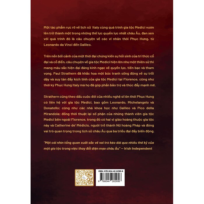 Gia Tộc Medici - Từ Ngân Hàng Đến Ngai Vàng - Hành Trình Định Hình Thời Phục Hưng (Bìa Cứng) Paul Strathern