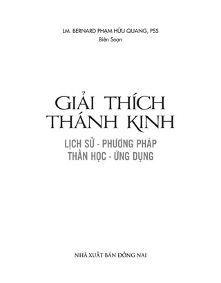 Giải Thích Kinh Thánh - Lm. Bernard Phạm Hữu Quang