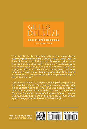 Sách Học Thuyết Bergson - Gilles DELEUZE