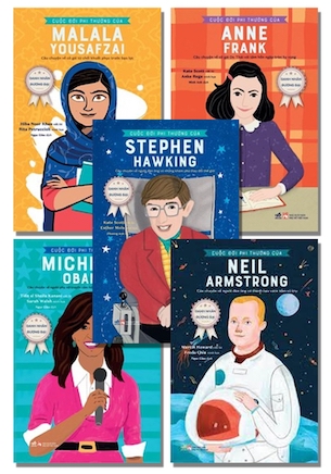 Combo 5 Cuốn Danh Nhân Đương Đại - Stephen Hawking - Anne Frank - Michelle Obama - Malala Yousafzai - Neil Armstrong