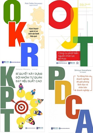 Combo 4 quyển Kỹ Năng Kinh Doanh - OKR - OJT - KPT - PDCA