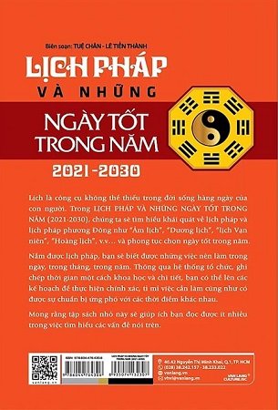 Sách Lịch Pháp Và Những Ngày Tốt Trong Năm 2021 - 2030 - Tuệ Chân, Lê Tiến Thành