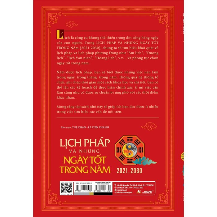 Sách Lịch Pháp Và Những Ngày Tốt Trong Năm (2021 - 2030) Tuệ Chân, Lê Tiến Thành