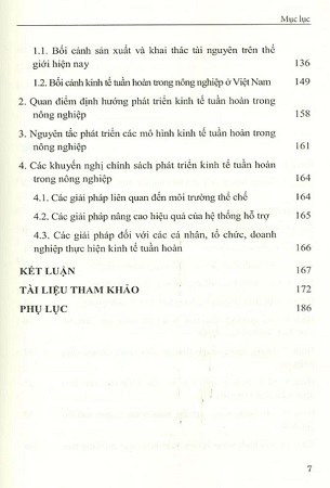 Sách Mô Hình Kinh Tế Tuần Hoàn Trong Phát Triển Nông Nghiệp Bền Vững Ở Việt Nam - Triệu Thanh Quang