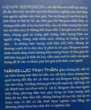 Henri Bergson: Năng Lực Tinh Thần, Vật Chất và Ký Ức, Ý Thức Luận