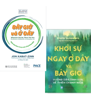 Combo (2 Cuốn Sách) Khởi Sự Ngay Ở Đây Và Bây Giờ - Hướng Dẫn Tinh Gọn Về Thiền Chánh Niệm + Bây Giờ Và Ở Đây - Thiền Chánh Niệm Trong Đời Sống Hàng Ngày (Bhante Gunaratana, Jon Kabat-Zinn)