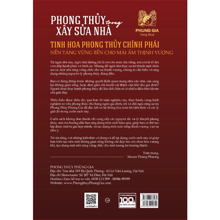 Phong Thủy Trong Xây Sửa Nhà - Khơi Dậy Năng Lượng Thịnh Vượng (Bìa Cứng) Master Phùng Phương