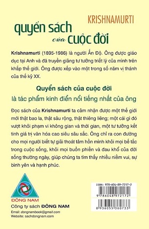 Quyển Sách Của Cuộc Đời - J. Krishnamurti