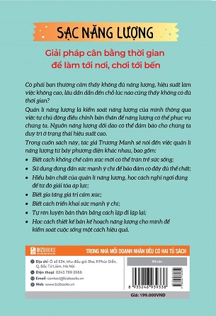 Sách Sạc Năng Lượng Giải Pháp Cân Bằng Thời Gian Để Làm Tới Nơi, Chơi Tới Bến Trương Manh