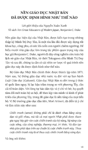 Sách MƯỜI NHÀ GIÁO DỤC LỚN CỦA NHẬT BẢN HIỆN ĐẠI của Benjamin C.Duke