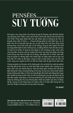Suy tưởng Pensées, Tái Bản Blaise Pascal