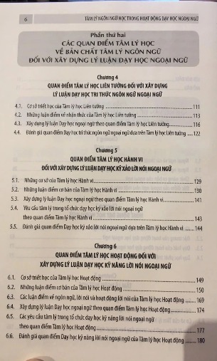 Sách-Tâm lý ngôn ngữ học trong hoạt động dạy học ngoại ngữ-Trần Hữu Luyến