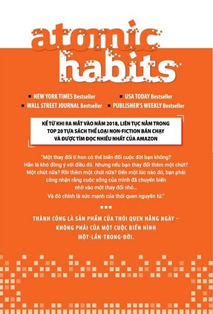 Sách Atomic Habits - Thay Đổi Tí Hon, Hiệu Quả Bất Ngờ - James Clear