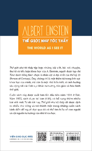 Thế Giới Như Tôi Thấy (bìa cứng) - The World as I See It - Einstein