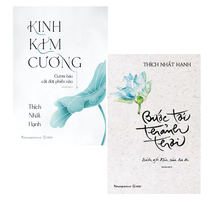 Combo (2 Cuốn Sách) Kinh Kim Cương - Gươm Báu Cắt Đứt Phiền Não + Bước Tới Thảnh Thơi (Thích Nhất Hạnh)